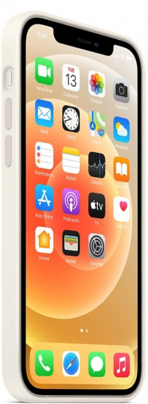 Накладка Apple iPhone 12 Pro Max Silicon Case MagSafe (Белый)